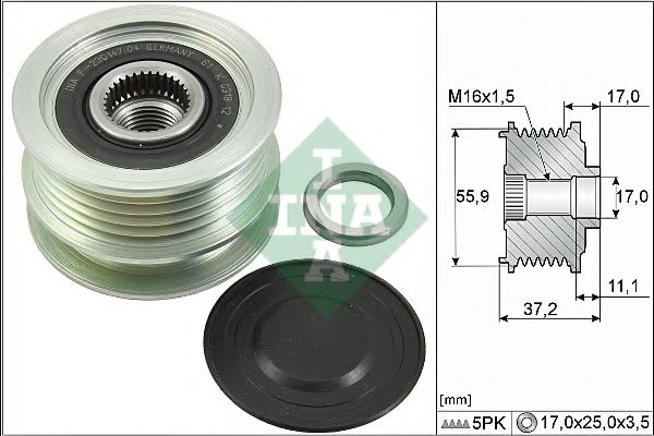 INA - 535 0116 10 - Механизм свободного хода генератора (Генератор)