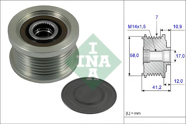 INA - 535 0232 10 - Механизм свободного хода генератора (Генератор)