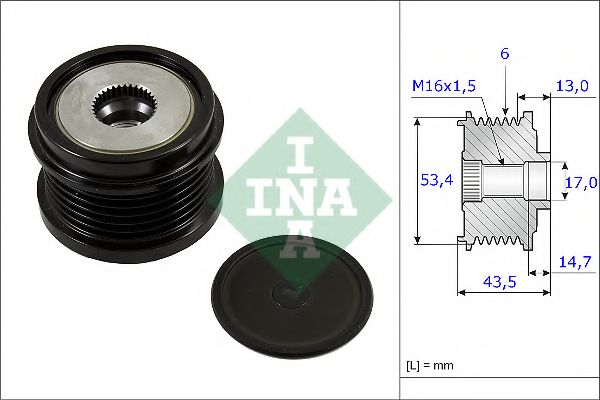 INA - 535 0237 10 - Механизм свободного хода генератора (Генератор)