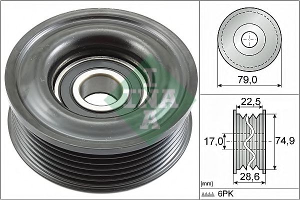 INA - 532 0721 10 - Паразитный / ведущий ролик, поликлиновой ремень (Ременный привод)