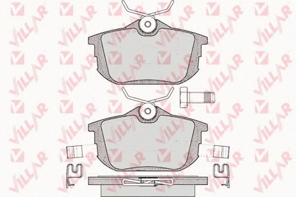 VILLAR - 626.0621 - Комплект тормозных колодок, дисковый тормоз (Тормозная система)