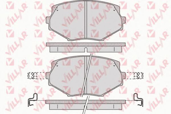 VILLAR - 626.1043 - Комплект тормозных колодок, дисковый тормоз (Тормозная система)