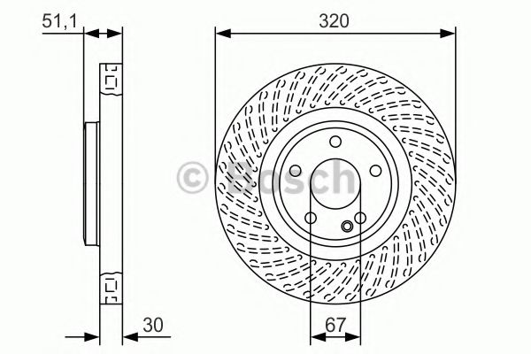 BOSCH - 0 986 479 A59 - Тормозной диск (Тормозная система)