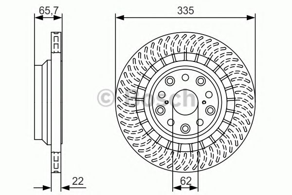 BOSCH - 0 986 479 T34 - Тормозной диск (Тормозная система)