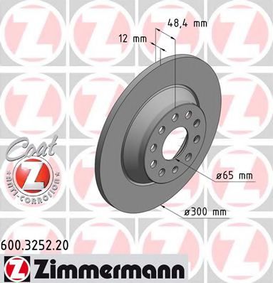 ZIMMERMANN - 600.3252.20 - Тормозной диск (Тормозная система)