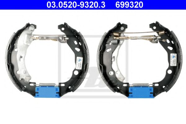 ATE - 03.0520-9320.3 - Комплект тормозных колодок (Тормозная система)