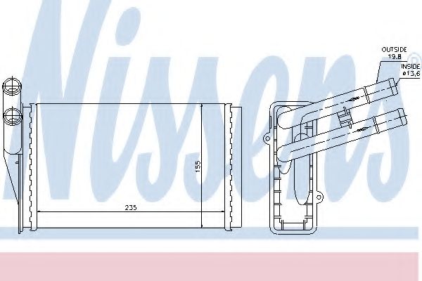 NISSENS - 70224 - Теплообменник, отопление салона (Отопление / вентиляция)