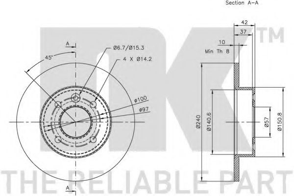 NK - 313633 - Тормозной диск (Тормозная система)