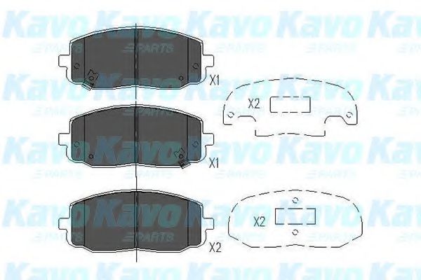 KAVO PARTS - KBP-4006 - Комплект тормозных колодок, дисковый тормоз (Тормозная система)