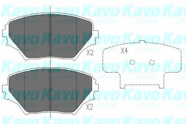 KAVO PARTS - KBP-9011 - Комплект тормозных колодок, дисковый тормоз (Тормозная система)