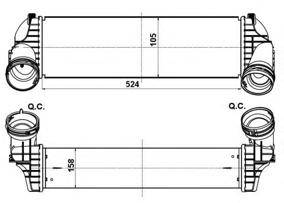 NRF - 30359 - Интеркулер (Система подачи воздуха)