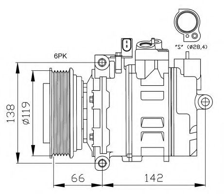 NRF - 32111G - Компрессор, кондиционер (Кондиционер)