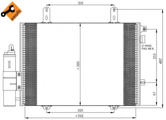 NRF - 35353 - Конденсатор, кондиционер (Кондиционер)