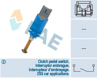 FAE - 24901 - Выключатель, привод сцепления (Tempomat) (Система регулирования скорости)