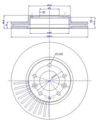 CAR - 142.1095 - Тормозной диск (Тормозная система)