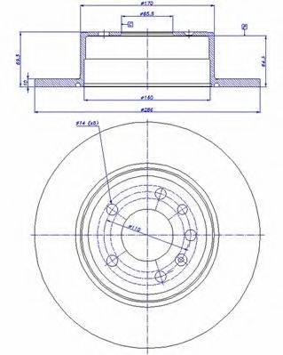 CAR - 142.489 - Тормозной диск (Тормозная система)