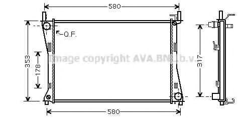 AVA QUALITY COOLING - FDA2325 - Радиатор, охлаждение двигателя (Охлаждение)