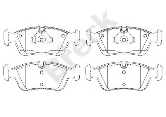 BRECK - 21643 00 701 00 - Комплект тормозных колодок, дисковый тормоз (Тормозная система)