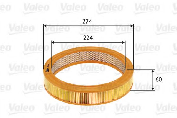 VALEO - 585619 - Воздушный фильтр (Система подачи воздуха)