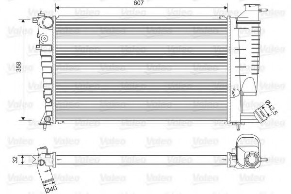 VALEO - 732520 - Радиатор, охлаждение двигателя (Охлаждение)