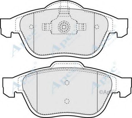 APEC BRAKING - PAD1186 - Комплект тормозных колодок, дисковый тормоз (Тормозная система)