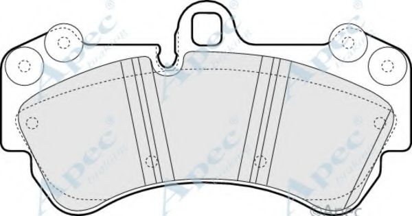 APEC BRAKING - PAD1314 - Комплект тормозных колодок, дисковый тормоз (Тормозная система)