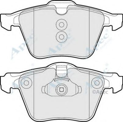 APEC BRAKING - PAD1494 - Комплект тормозных колодок, дисковый тормоз (Тормозная система)