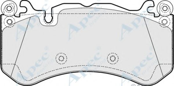 APEC BRAKING - PAD1616 - Комплект тормозных колодок, дисковый тормоз (Тормозная система)