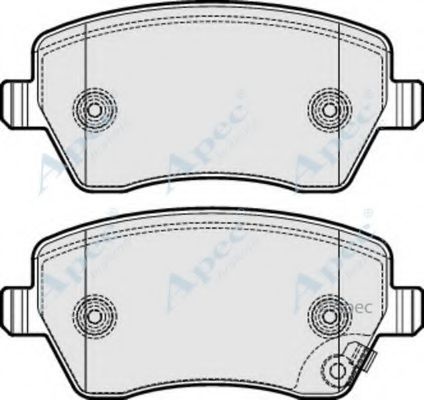 APEC BRAKING - PAD1664 - Комплект тормозных колодок, дисковый тормоз (Тормозная система)