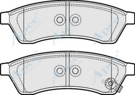 APEC BRAKING - PAD1672 - Комплект тормозных колодок, дисковый тормоз (Тормозная система)