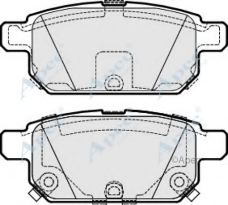 APEC BRAKING - PAD1843 - Комплект тормозных колодок, дисковый тормоз (Тормозная система)