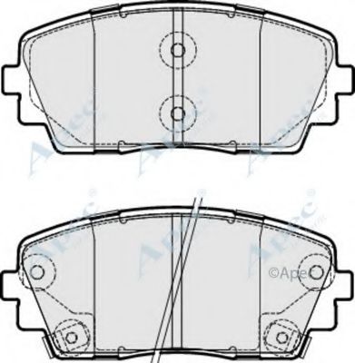 APEC BRAKING - PAD1877 - Комплект тормозных колодок, дисковый тормоз (Тормозная система)