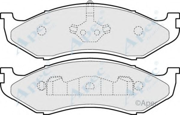 APEC BRAKING - PAD852 - Комплект тормозных колодок, дисковый тормоз (Тормозная система)