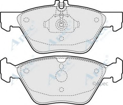 APEC BRAKING - PAD923 - Комплект тормозных колодок, дисковый тормоз (Тормозная система)