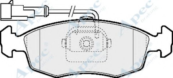 APEC BRAKING - PAD1427 - Комплект тормозных колодок, дисковый тормоз (Тормозная система)