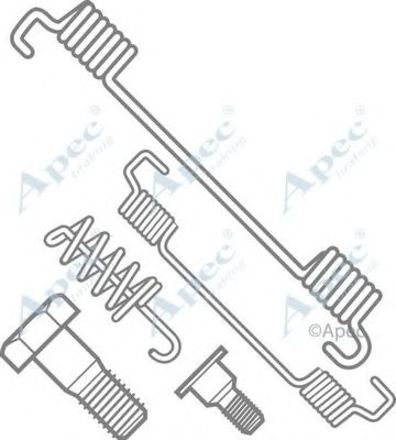 APEC BRAKING - KIT794 - Комплектующие, тормозная колодка (Тормозная система)