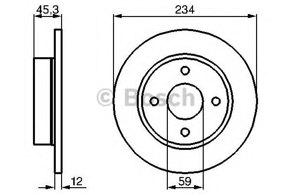 BOSCH - 0 986 478 288 - Тормозной диск (Тормозная система)