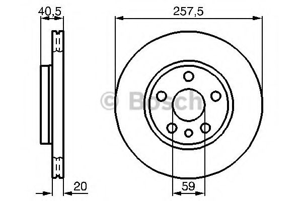 BOSCH - 0 986 478 896 - Тормозной диск (Тормозная система)