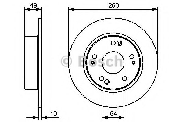 BOSCH - 0 986 479 450 - Тормозной диск (Тормозная система)