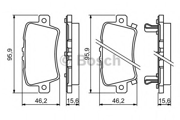 BOSCH - 0 986 494 249 - Комплект тормозных колодок, дисковый тормоз (Тормозная система)