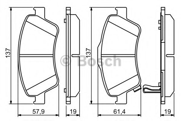 BOSCH - 0 986 494 260 - Комплект тормозных колодок, дисковый тормоз (Тормозная система)