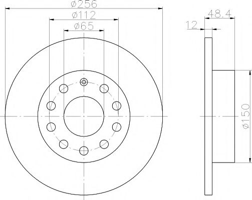 HELLA PAGID - 8DD 355 109-641 - Тормозной диск (Тормозная система)