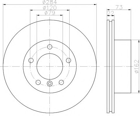 HELLA PAGID - 8DD 355 111-221 - Тормозной диск (Тормозная система)