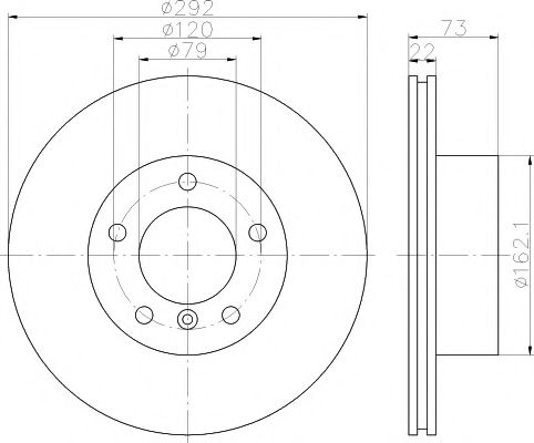 HELLA PAGID - 8DD 355 111-241 - Тормозной диск (Тормозная система)