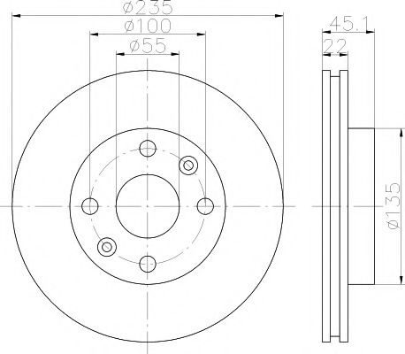 HELLA PAGID - 8DD 355 111-441 - Тормозной диск (Тормозная система)