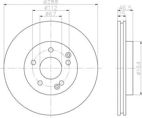 HELLA PAGID - 8DD 355 107-481 - Тормозной диск (Тормозная система)