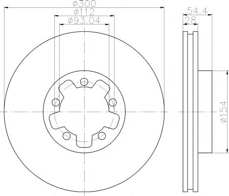 HELLA PAGID - 8DD 355 113-281 - Тормозной диск (Тормозная система)