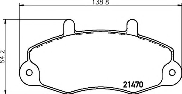 HELLA PAGID - 8DB 355 006-391 - Комплект тормозных колодок, дисковый тормоз (Тормозная система)