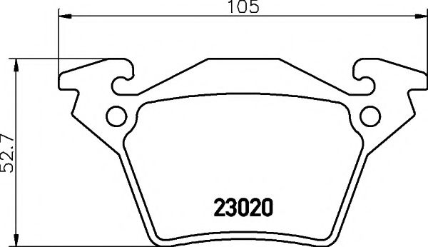 HELLA PAGID - 8DB 355 008-641 - Комплект тормозных колодок, дисковый тормоз (Тормозная система)