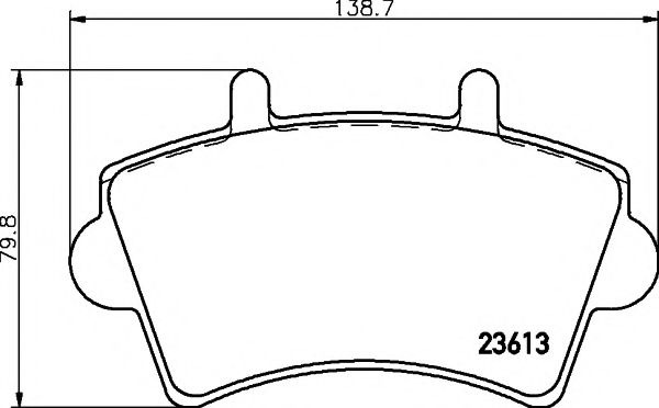 HELLA PAGID - 8DB 355 010-021 - Комплект тормозных колодок, дисковый тормоз (Тормозная система)